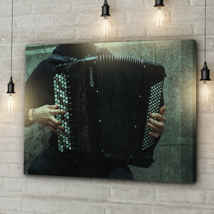 Canvas Wall Art with Grunge Accordion Aesthetic