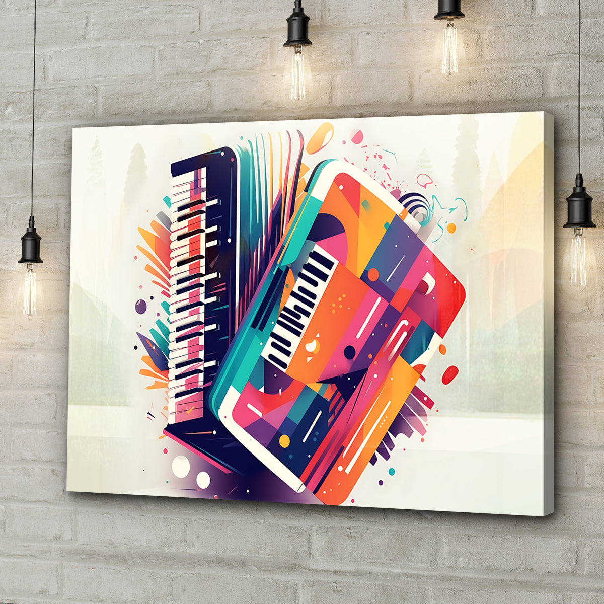 Abstract Artistry Wall Art Featuring the Accordion
