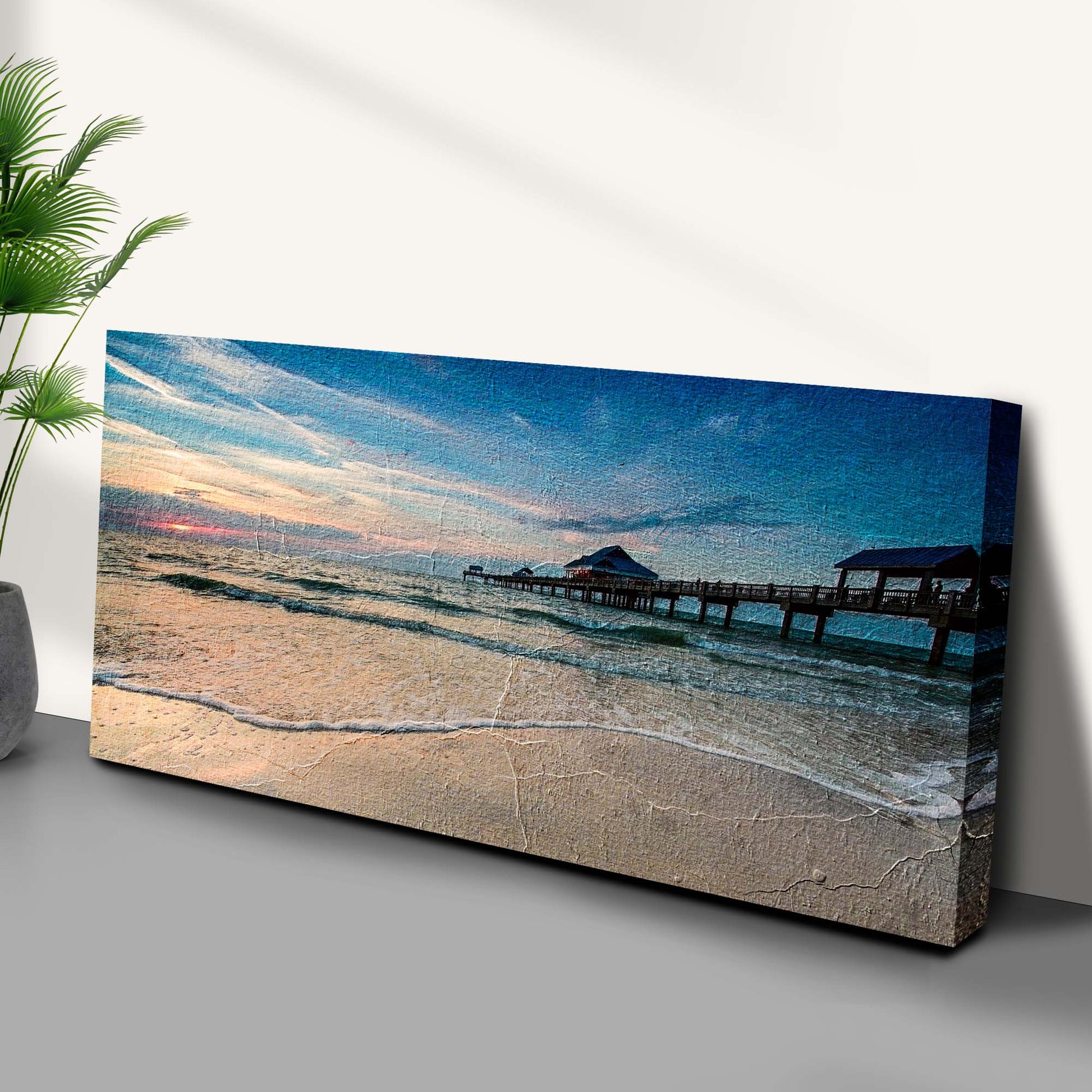 Pier 60 Skies Cloudy Pier 60 Canvas Wall Art
