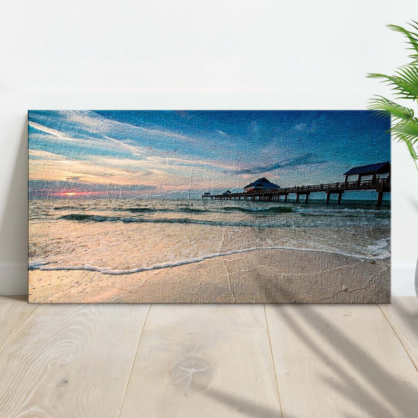 Pier 60 Skies Cloudy Pier 60 Canvas Wall Art