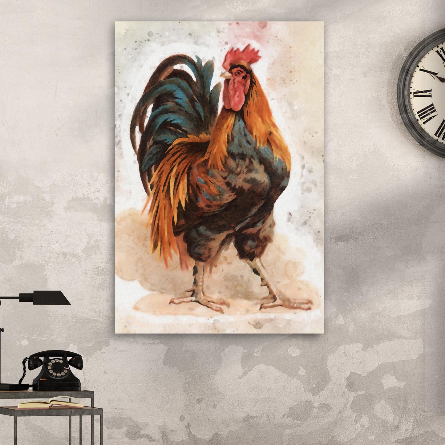 Canvas Wall Decor Featuring Abstract Free-Range Chicken