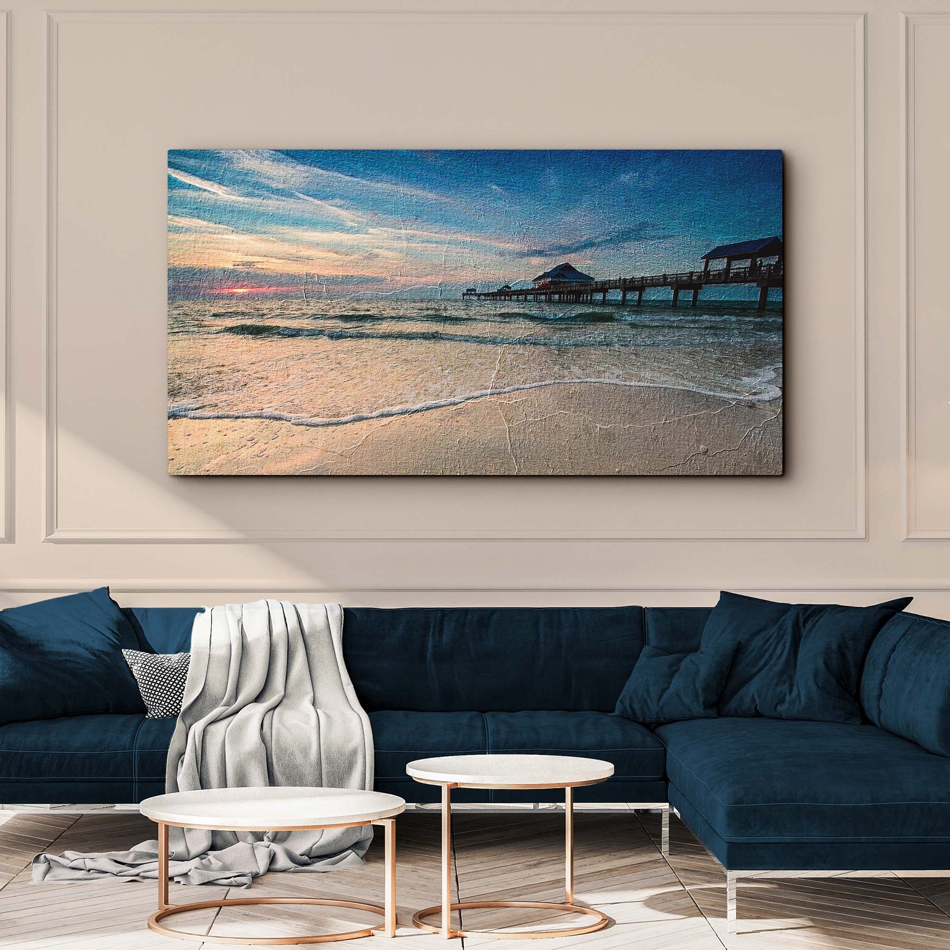 Pier 60 Skies Cloudy Pier 60 Canvas Wall Art