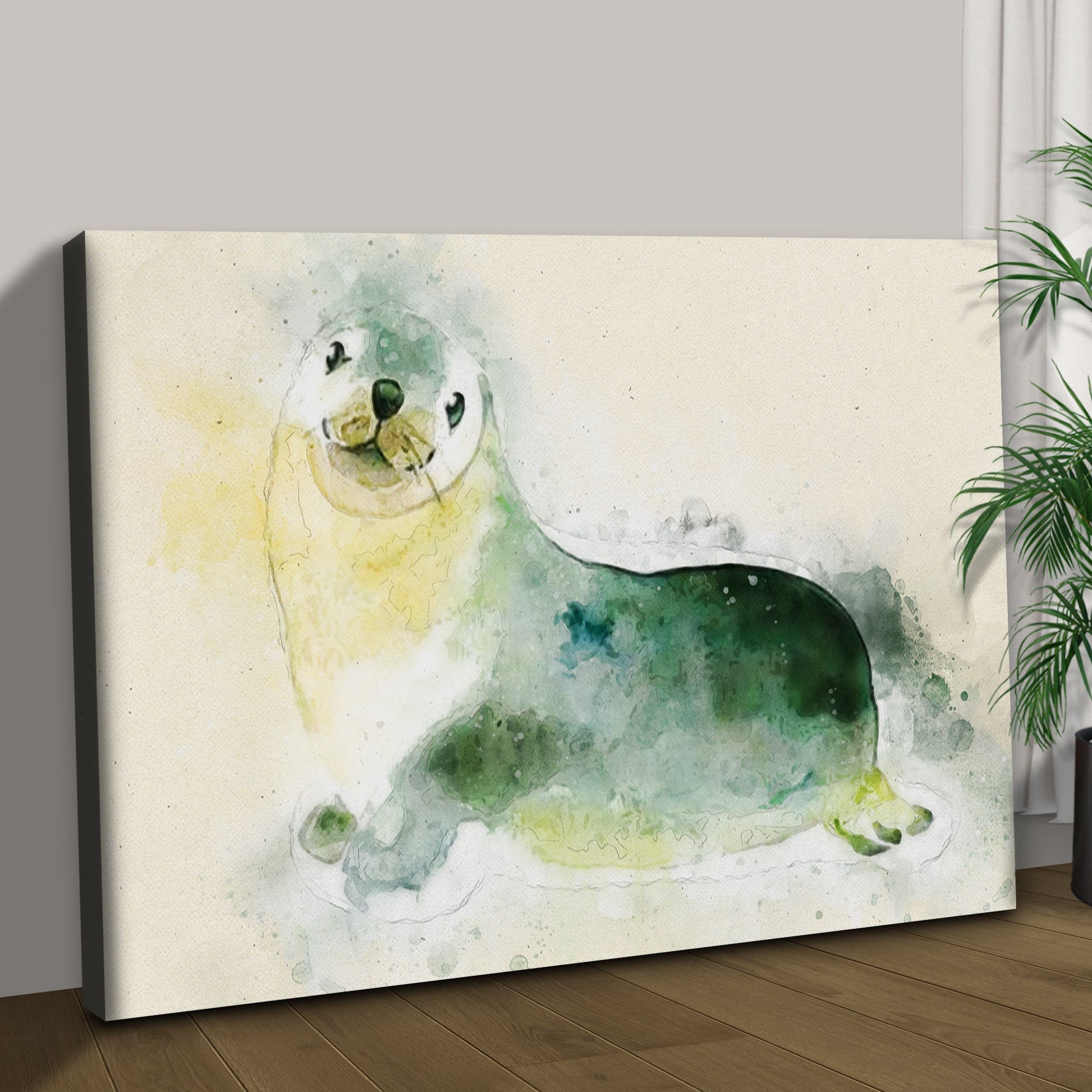Arctic Seal Pup's Return  Canvas Wall Art