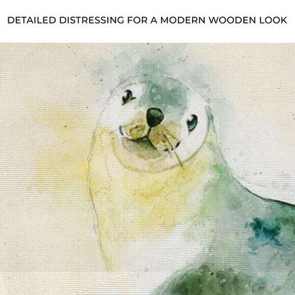 Arctic Seal Pup's Return  Canvas Wall Art